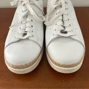 adidas | Shoes | Adidas Stan Smith Rare White Leather Raffia Sneakers ...